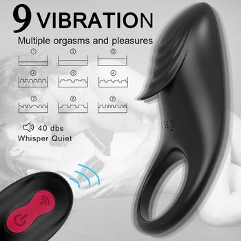 Inel De Penis De Sex Masculin Vibreze Penis Cockring Vibrator Stimulator Clitoris Intarziere Ejaculare Penis Inel Jucărie Sexuală Pentru Bărbați Produse Pentru Adulți