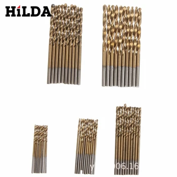 HILDA 50Pcs/Set Twist Drill Bit Setat Vazut Set HSS din Oțel de Înaltă Burghiu Lemn prelucrarea lemnului Instrument de 1/1.5/2/2.5/3mm Pentru Metal