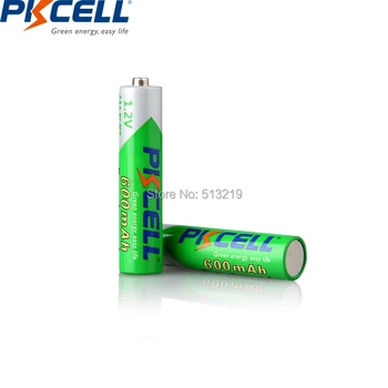 4BUC PKCELL AAA 1.2 v 600mah NI-MH baterii reincarcabile aaa 3a scăzut de auto-descărcare de gestiune a bateriei și 1 BUC AA/AAA baterie cutie