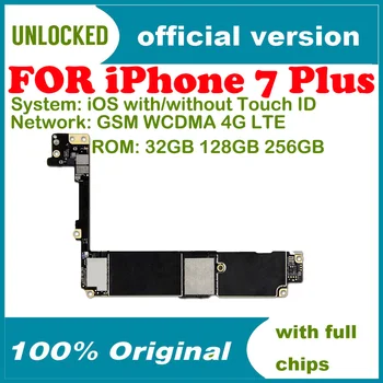 Curat iCloud Pentru iPhone 7 Plus Placa de baza Cu Butonul Home,32G 128G 256 Deblocat Logica bord Aur Alb Negru Înlocuiți Placa de baza