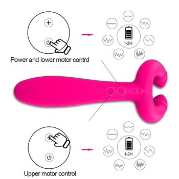 Dildo Vibrator G-Spot 3 Motoare Jucarii Sexuale pentru Femei, Bărbați Adulți Cupluri Analsex Vagine Dubla Penetrare Masturbari Penis Stimulator