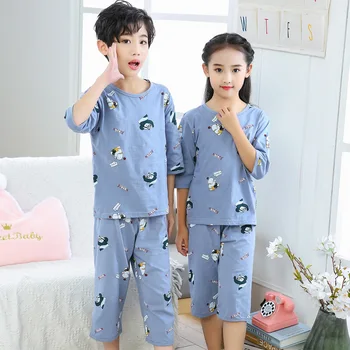 De vară pentru Copii Baieti Pijamale fete pentru copii Bumbac Set Haine Copii Homewear Pijamale pentru Băiatul cu Pijamale Copii, Pijamale 3-16Y adolescente