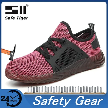 Dropshipping Pantofi De Lucru Femei Steel Toe Pantofi De Protecție Puncție-Dovada Munca Adidași Respirabil Indestructibil Pantofi