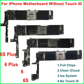 Placa de baza Deblocat Logica bord Pentru iPhone 6s 6S PLUS 6 6 Plus Fara Fingprint Original, Placa de baza Nu ID-ul de Cont 64G 128G