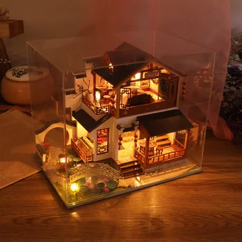 Jucarii Copii Diy Păpuși Asambla Din Lemn Miniaturi Mobilier Casa Papusa In Miniatura Păpuși Puzzle Jucarii Educative Pentru Copii