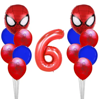 Ziua numărul Spiderman Eroul Balon Latex Set Adult Copii Decor Petrecere Copil de Dus Decor Folie de Aluminiu Baloane Globos