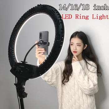 Studio foto Led-uri de Lumină Inel Selfie fără Trepte de Iluminare Reglabile pentru Video de pe youtube 3200-5600K Lumina Fotografice cu Suport de Telefon