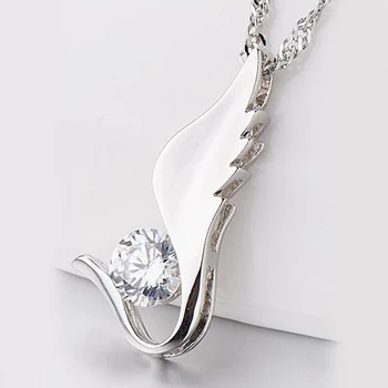Moda de Lux Argint 925 Coliere Pentru Femei Bijuterii Strălucitoare Zircon O Aripă Colier Lady Cadouri de Ziua Îndrăgostiților KOFSAC