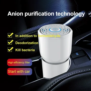 GIAHOL USB HEPA Portabil Mini purificator de aer Ionizator Auto Aroma Difuzor de aer Ionizator de aer proaspăt Auto Purificator de Aer