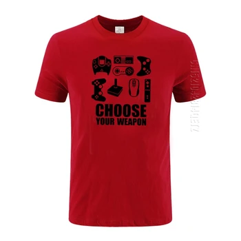 De vară pentru Bărbați T-Shirt Alege-ti Arma Gamer O Gât T Cămașă Video Controler de Joc Tricou din Bumbac Tricou Supradimensionat