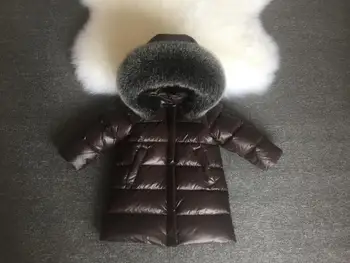 NOI 2020 Fete de Moda Haine de Iarnă pentru Băieți Copilul în Jos Jachete Îmbrăcăminte exterioară Impermeabilă Mediu-lung Gros de Blană cu Glugă 1-14Y