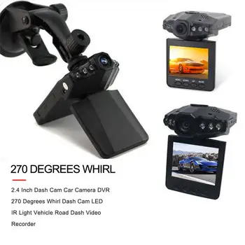 2019 Piese Auto 2.4 Inch Dash Baraj Camera Auto DVR 270 de Grade Vârtej Dash Cam LED-uri IR Lumina de Drum a Vehiculului Dash Video Recorder