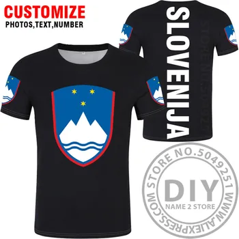 Oameni de Moda pentru Femei Maneci Scurte Harajuku Hip Hop Drăguț Tricou SLOVENIA Tricou Diy Personalizat Gratuit Numărul de Numele Slovenija Svn T-shirt