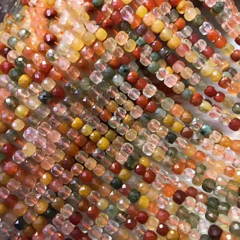 Multicolor Rutilated Cuarț margele vrac piața fațete 4.5-5mm pentru bijuterii DIY face FPPJ en-gros margele natura bijuterie de piatra