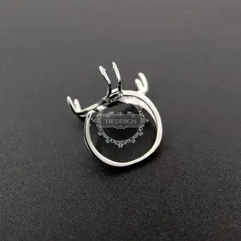 22MM trei penis setare argint 925 inel bezel bază dimensiune inel cu diametrul de 17mm DIY inel reglabil setare 1213036