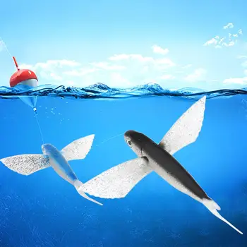 1 buc Bionic Pește Zburător Moale Ton Momeală de Pescuit, Momeală Pentru Kingfish/Ton/Macrou/ Mahi Offshore Trolling Onshore Plutitoare Crankbait