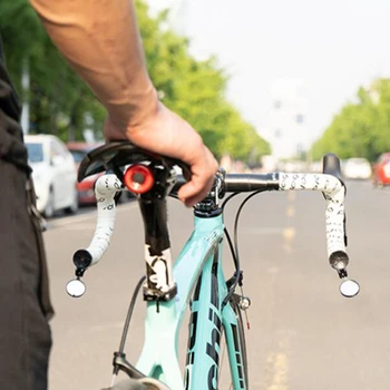Ciclism Oglinda Din Spate Drum Bicicleta Ghidon End Oglindă De Siguranță Flexibilă Oglinzi Retrovizoare