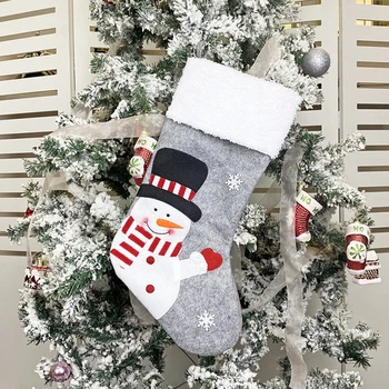 'Cel Mai bun' 3pcs Mare Decor de Crăciun Ciorapi Moș crăciun om de Zăpadă, Reni Model Copac Xmas Pandantiv 889