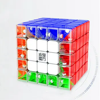 YONGJUN Yuchuang 2M 5x5x5 Magnetica Magic Cube Stickerless Profesionale Magneți de Viteza Puzzle Cuburi de Jucării Educative Pentru Elevi
