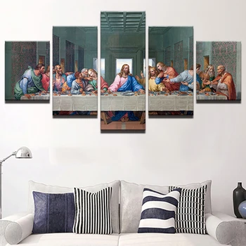 Panza HD Printuri Da Vinci Poze Caracterul de Arta de Perete Pictura Cina Cea de taină Isus Home Decor Modular Religie Poster Dormitor