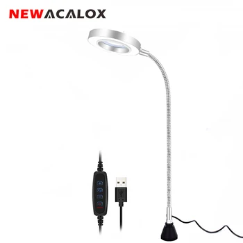 NEWACALOX USB 3X Lupa LED Iluminat Lupa Magnetic Puternic Brat Flexibil pentru Citit banc de lucru de Lipit