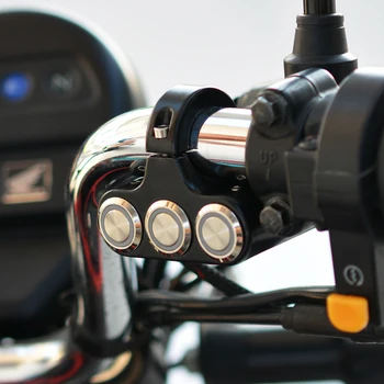 WUPP Universal Ghidon Motocicleta Switch-uri Lumina de Ceață Muntele Puterea Cornului Comutatorului de Pornire din Aluminiu Cu Indicator Pentru Yamaha