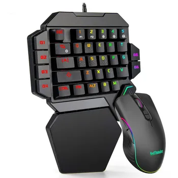 Cu o singură mână Tastatură Mecanică de Gaming RGB Iluminat Portabil Mini Tastatura Gaming Controller de Joc pentru PC PS4 Xbox Gamer