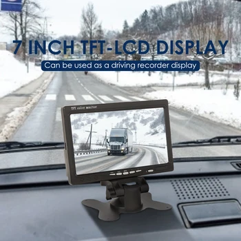 7 inch TFT LCD Ecran Monitor Auto Player 2 Modul de Intrare Video PAL/NTSC Monitor pentru Auto Retrovizoare Home Security Camera de Supraveghere