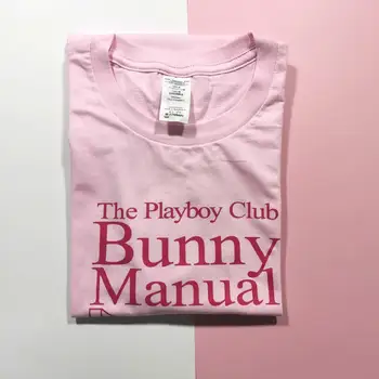 Vara Iepuras Playboy Manual de Femei Tricou Roz Grafic ' 70 ' 80 ' Vintage Tricou Supradimensionat Drăguț Estetice Cadou Pentru Ea t shirt