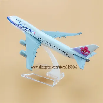 16cm Aer Taiwan China Airlines Boeing 747 B747 Model de Avion Aliaj Metal turnat sub presiune Model de Avion de Aeronave Airways Copii Cadou