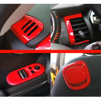 Pentru BMW MINI Cooper Hatchback F56 Întregul Interior de Culoare ROȘIE Shell Autocolant Mâner de Aerisire Consola Panou de Locuințe Cazul Accesorii