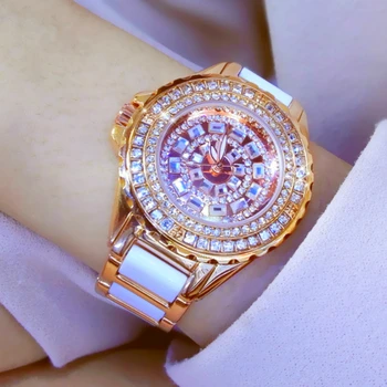 2020 top brand de lux încheietura mîinii ceas pentru femei alb ceramic trupa doamnelor cuarț moda pentru femei ceasuri strasuri negre BS