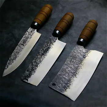 Japonia bate ascuțite dezosare tăietor cuțit de bucătărie cuțit bucătar-șef set de cuțit ușor pentru a se pisa de oțel carbon de înaltă cuțit de bucătărie
