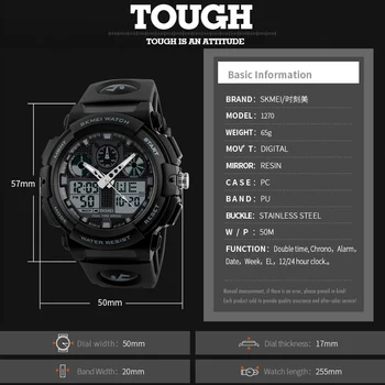 SKMEI Oameni S-SHOCK, Ceasuri Sport Brand de Top de Lux Cuarț Ceasuri de mana Militare CONDUSE Impermeabil LED-uri Digitale Ceas relogio masculino