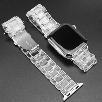 Transparent Pentru Apple Watch Band 44MM 40MM iWatch trupa 38MM 42MM Curea Rasina Bratara correa Apple watch serie SE 6 5 4 3 Curea