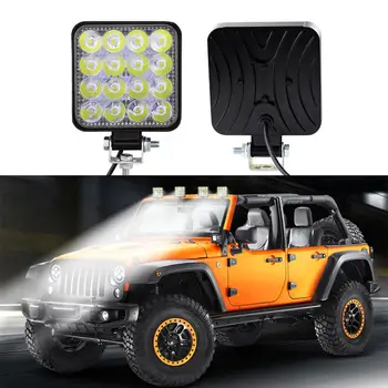 10BUC 6000K LED Lumina de Lucru Rundă de Conducere off-Road de Iluminat 48W 1000LM Auto Lampă Spot ATV, UTV, autovehicule SUV Inundații LED lumina Reflectoarelor