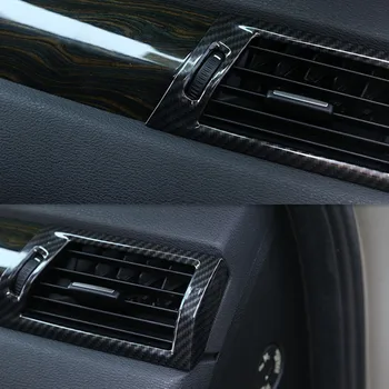 Fibra de Carbon Stil tablou de Bord fantele de Acoperire Cadru Garnitura Pentru BMW X3 F25 X4 F26 2012-17 Aer Conditionat Guri de Decor Benzi