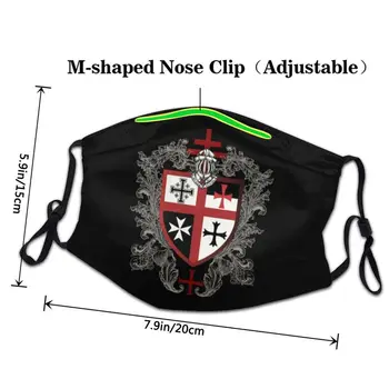 Non-Unică Folosință Cavalerii Templieri Crucea Scut Simbol Medieval Emblema Secret Pentru Masca De Fata Bărbați Femei Anti Ceata Respirator Mufla