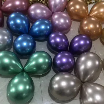 10inch de 12 țoli Pearl Metal Crom Baloane de Aur a Crescut Balon Arc de Nunta Consumabile Partid Decor Metalic Aer Globos