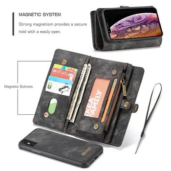 De lux Magnetic Detașabil Caz Pentru iPhone 12 Mini 11 Pro XS Max XR X 7 8 6 s Plus SE 2020 din Piele Carte de Portofel Telefon Pungi de Acoperire