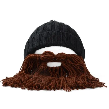 Amuzant Manual De Iarnă Lână Mustață Tricotate Pălării De Pirați Masca De Fata Peruca Barba Căciuli Capota Capace @3