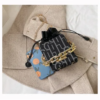 Lanț de Mare Capacitate pentru Femei geanta de Umar Noi PU Femei geanta Messenger Designer de Moda mini Square sac Geantă de mână