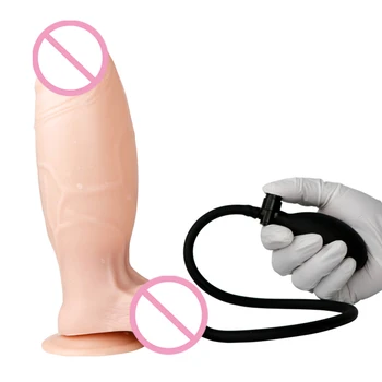 Mari Gonflabile Anal Dildo Realist Adult Jucarii Sexuale Pentru Femei Masturbator Faloimitator Erotic Penis Vibrator Nu Ventuza Penis Artificial