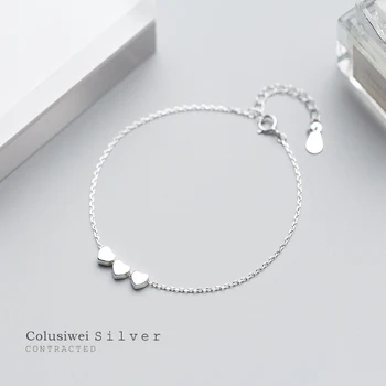Colusiwei Romantic la inimă La Inimă Homar de Blocare Lanț de Link-ul Bratari pentru Femei 925 Sterling Silver Moda Bijuterii Simplu Cadouri