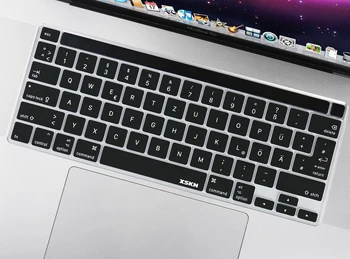 XSKN germană/engleză Silicon Negru Capac Tastatură Piele pentru 2019 Noul MacBook Pro de 16 inch Touch Bar A2141 SUA și UE Versiune
