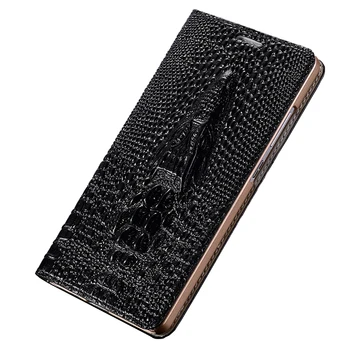 LANGSIDI Flip cover din Piele de Crocodil de telefon caz pentru iphone 12 Pro 12 mini XS max XR 8 plus 11 11pro Card Magnetic caz
