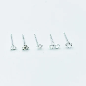 Design mixt Nas Pin argint 925 antialergice Nas bijuterii Piercing pachet de 20 buc