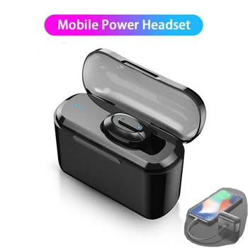 Mini Wireless Bluetooth pentru Căști Impermeabil Stereo Căști Handsfree Sport cu Cască Cu Încărcare Cutie Telefon Power Bank telefon ureche