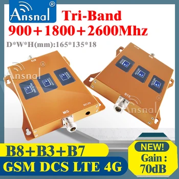 900 1800 2600Mhz telefon Mobil GSM Repeater Tri-Band 4G Celular Amplificator de Semnal GSM, WCDMA, LTE 2g 3g 4g Celular amplificator 4GRepeater