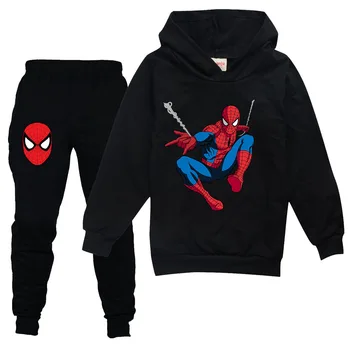 2020 Copii Băieți Fete Hanorace Pantaloni Costum de Desene animate Spiderman Haine pentru Copii Jachete de Moda Casual Pulover Jogging Pantaloni
